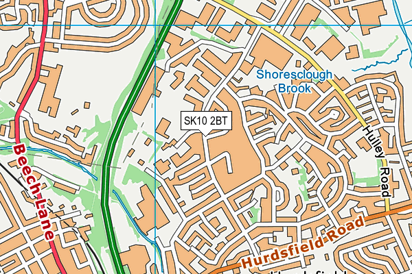 SK10 2BT map - OS VectorMap District (Ordnance Survey)