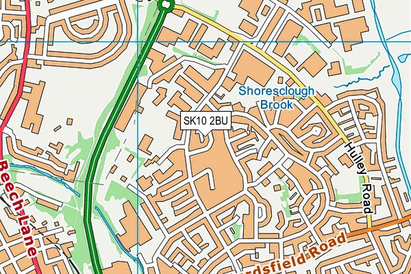 SK10 2BU map - OS VectorMap District (Ordnance Survey)