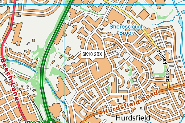 SK10 2BX map - OS VectorMap District (Ordnance Survey)