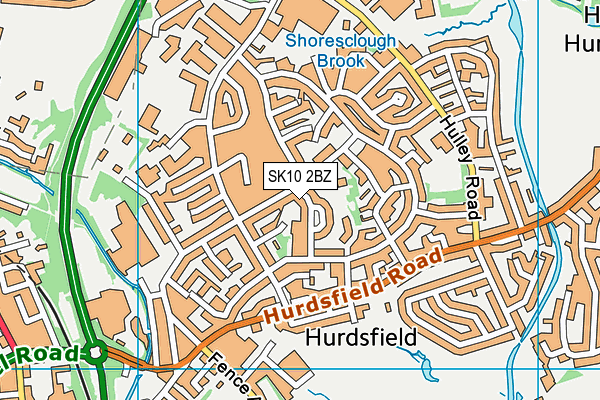 SK10 2BZ map - OS VectorMap District (Ordnance Survey)