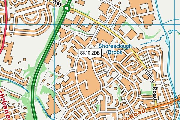 SK10 2DB map - OS VectorMap District (Ordnance Survey)