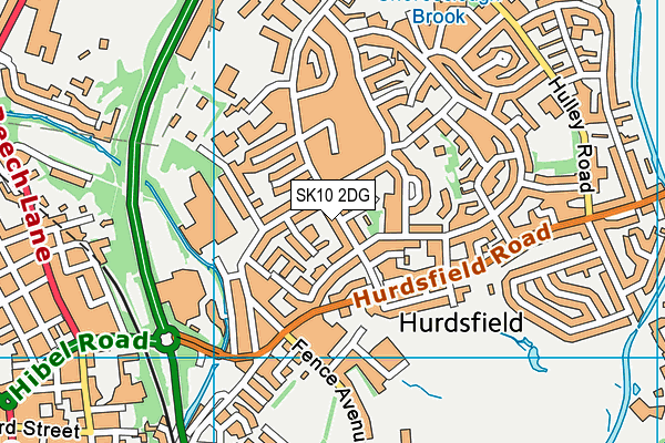 SK10 2DG map - OS VectorMap District (Ordnance Survey)