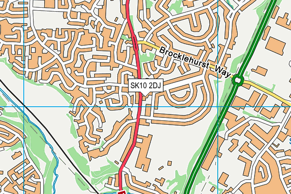 SK10 2DJ map - OS VectorMap District (Ordnance Survey)