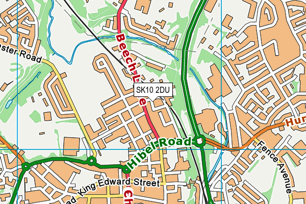 SK10 2DU map - OS VectorMap District (Ordnance Survey)