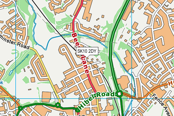 SK10 2DY map - OS VectorMap District (Ordnance Survey)