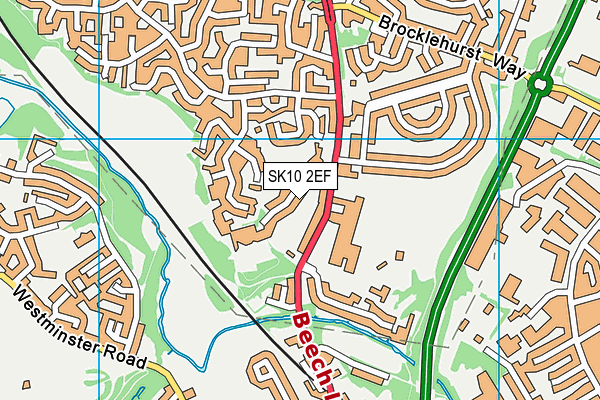 SK10 2EF map - OS VectorMap District (Ordnance Survey)