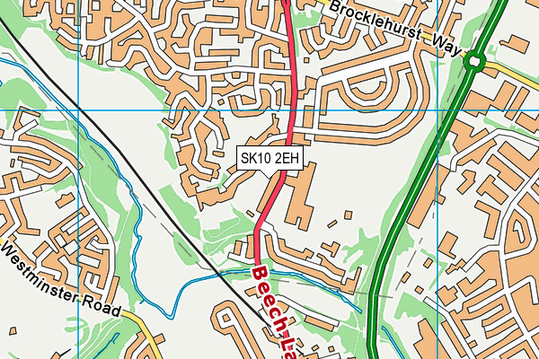 SK10 2EH map - OS VectorMap District (Ordnance Survey)