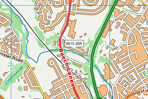 SK10 2ER map - OS VectorMap District (Ordnance Survey)