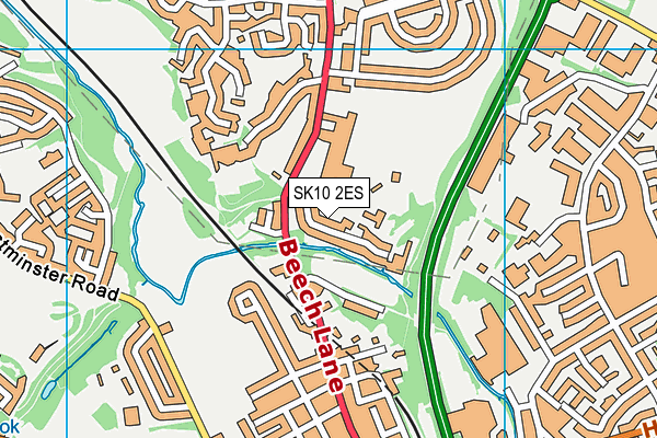 SK10 2ES map - OS VectorMap District (Ordnance Survey)