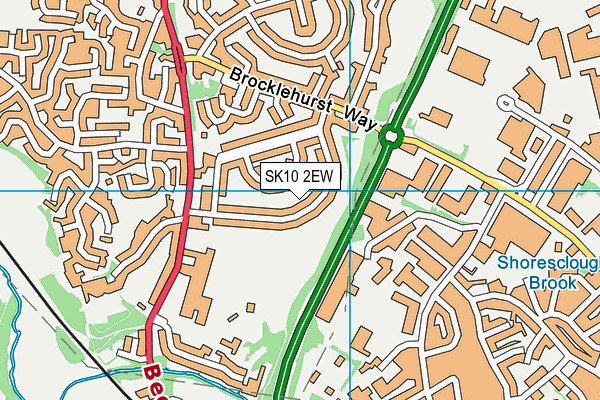 SK10 2EW map - OS VectorMap District (Ordnance Survey)