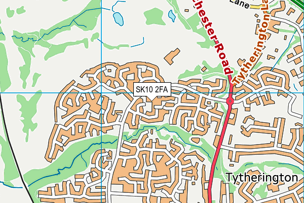 SK10 2FA map - OS VectorMap District (Ordnance Survey)