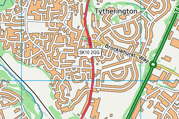 SK10 2GG map - OS VectorMap District (Ordnance Survey)