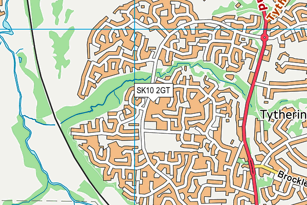 SK10 2GT map - OS VectorMap District (Ordnance Survey)