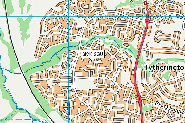 SK10 2GU map - OS VectorMap District (Ordnance Survey)