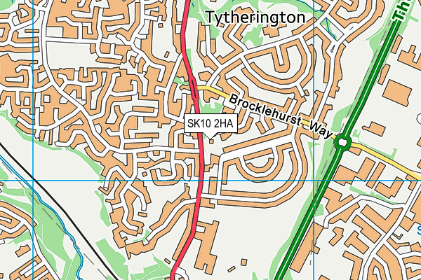 SK10 2HA map - OS VectorMap District (Ordnance Survey)