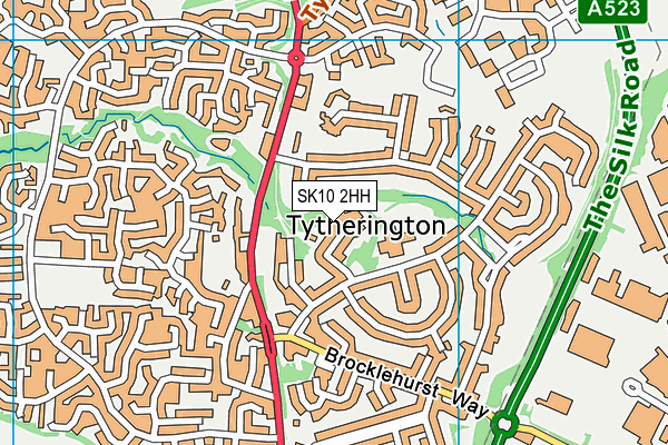 SK10 2HH map - OS VectorMap District (Ordnance Survey)