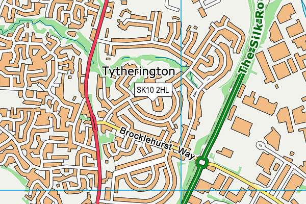 SK10 2HL map - OS VectorMap District (Ordnance Survey)