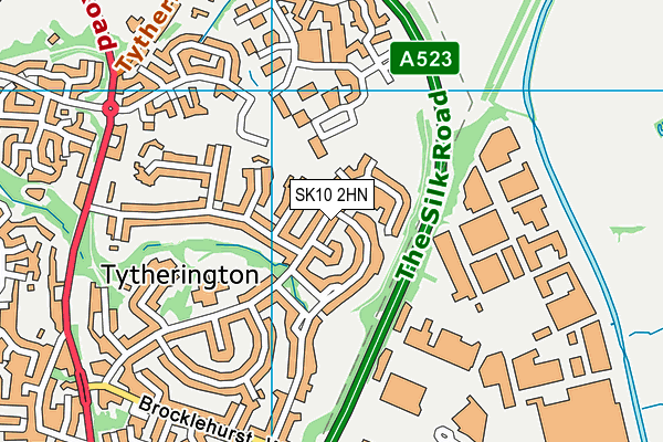 SK10 2HN map - OS VectorMap District (Ordnance Survey)