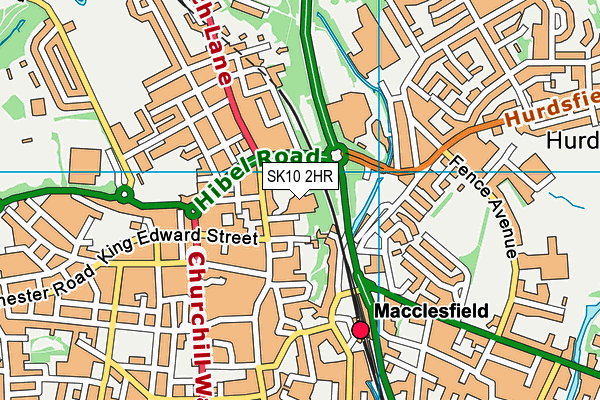 SK10 2HR map - OS VectorMap District (Ordnance Survey)