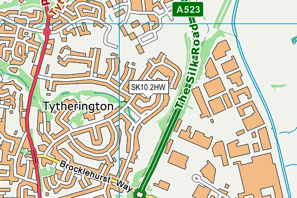 SK10 2HW map - OS VectorMap District (Ordnance Survey)