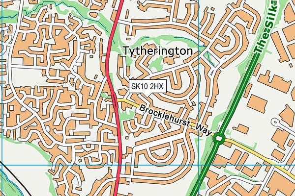 SK10 2HX map - OS VectorMap District (Ordnance Survey)