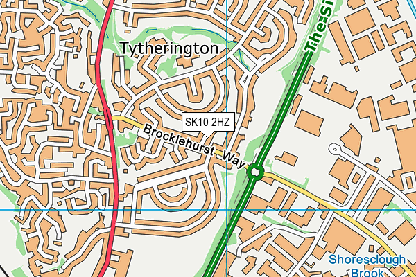 SK10 2HZ map - OS VectorMap District (Ordnance Survey)