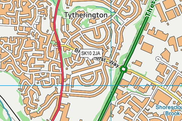 SK10 2JA map - OS VectorMap District (Ordnance Survey)