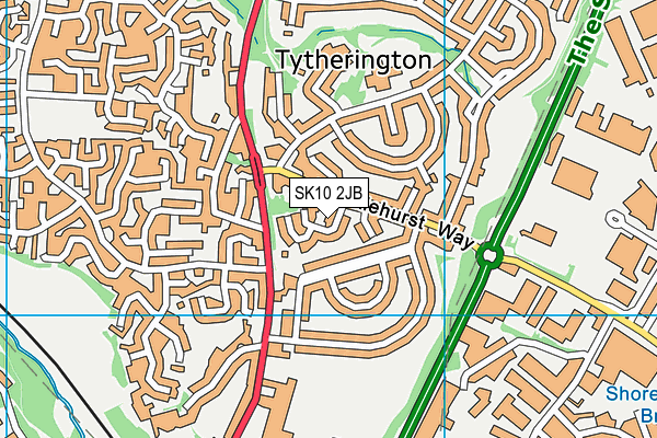 SK10 2JB map - OS VectorMap District (Ordnance Survey)