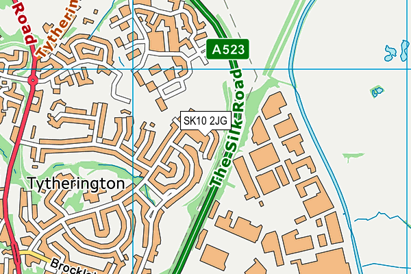 SK10 2JG map - OS VectorMap District (Ordnance Survey)