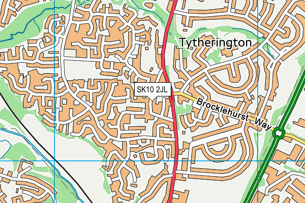 SK10 2JL map - OS VectorMap District (Ordnance Survey)