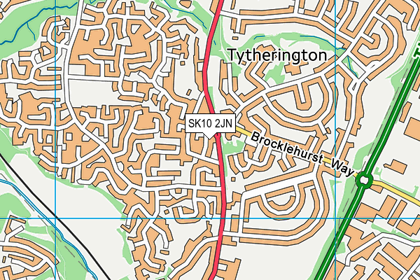 SK10 2JN map - OS VectorMap District (Ordnance Survey)