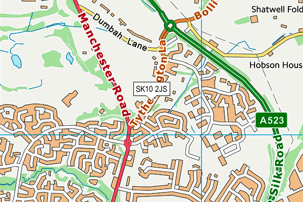 SK10 2JS map - OS VectorMap District (Ordnance Survey)