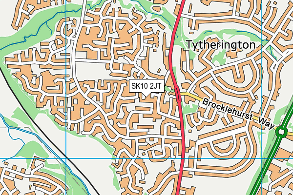 SK10 2JT map - OS VectorMap District (Ordnance Survey)