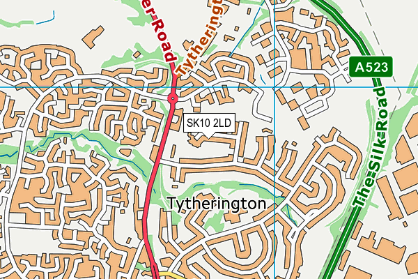 SK10 2LD map - OS VectorMap District (Ordnance Survey)