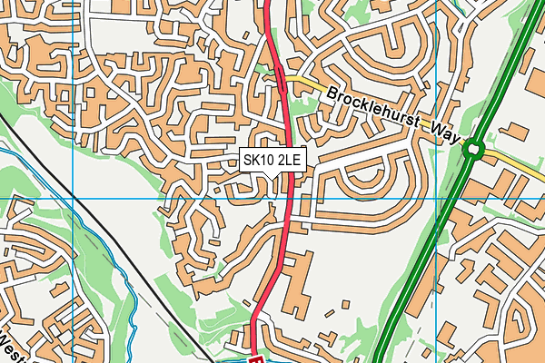 SK10 2LE map - OS VectorMap District (Ordnance Survey)