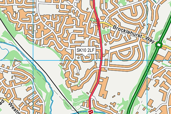 SK10 2LF map - OS VectorMap District (Ordnance Survey)