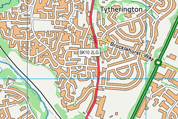 SK10 2LG map - OS VectorMap District (Ordnance Survey)