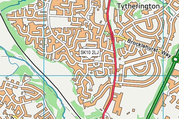 SK10 2LJ map - OS VectorMap District (Ordnance Survey)