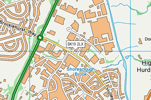 SK10 2LX map - OS VectorMap District (Ordnance Survey)