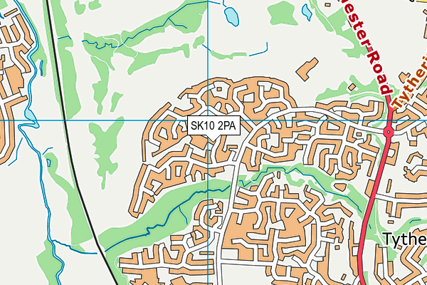 SK10 2PA map - OS VectorMap District (Ordnance Survey)