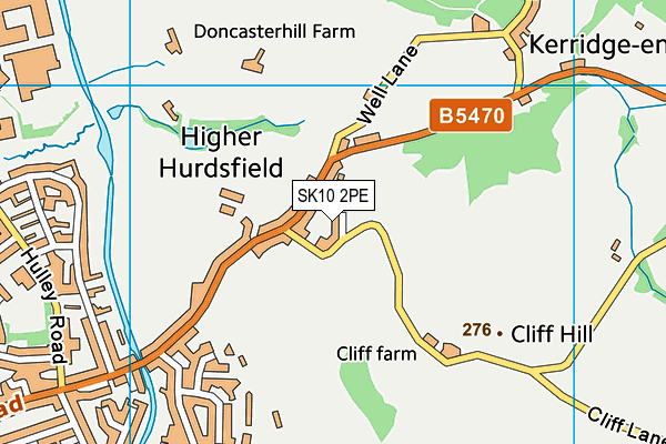 SK10 2PE map - OS VectorMap District (Ordnance Survey)