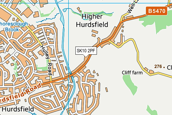 SK10 2PF map - OS VectorMap District (Ordnance Survey)