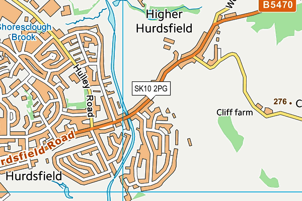 SK10 2PG map - OS VectorMap District (Ordnance Survey)