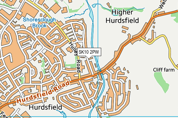 SK10 2PW map - OS VectorMap District (Ordnance Survey)