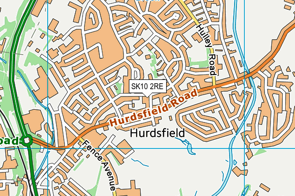 SK10 2RE map - OS VectorMap District (Ordnance Survey)