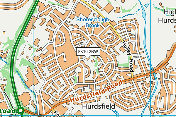 SK10 2RW map - OS VectorMap District (Ordnance Survey)