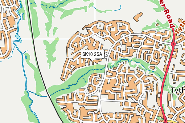SK10 2SA map - OS VectorMap District (Ordnance Survey)