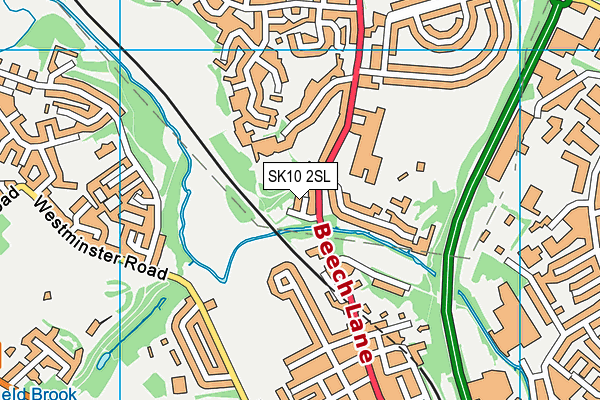 SK10 2SL map - OS VectorMap District (Ordnance Survey)