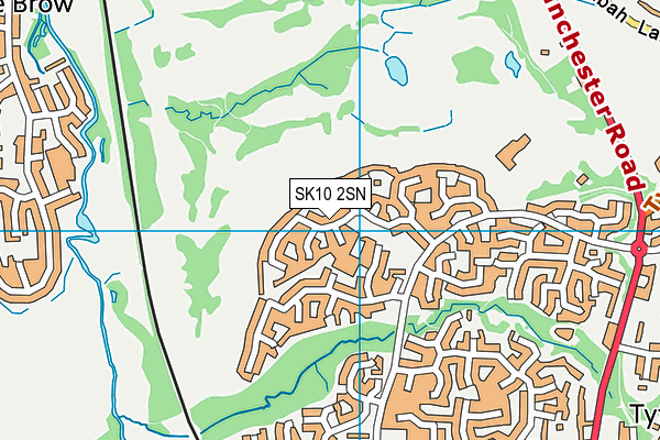 SK10 2SN map - OS VectorMap District (Ordnance Survey)