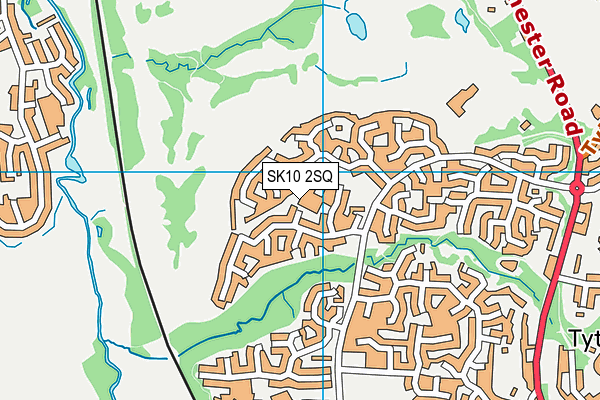SK10 2SQ map - OS VectorMap District (Ordnance Survey)